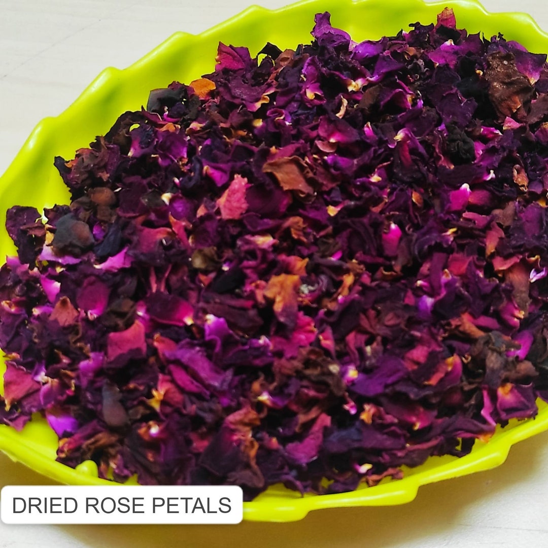 FARMORY Natural Pure Sun Dried Rose Petals (Gulab Patti) for Skin Care/  Herbal Tea/ Toppings for Indian Sweets Edible for Food. 2500GM 