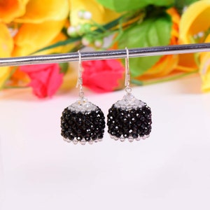 Black Spinel Earrings, Black Earrings, 925 Sterling Silver Black Gemstone Earring Beautiful Black Dangle Earring Handmade Silver Earring.