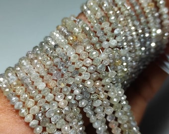 Faceted Diamond Beads, Conflict Free, 16" Strand