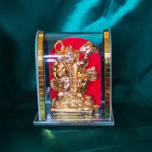 Miniaturowa figurka bożka Pana Hanumana Murti na deskę rozdzielczą samochodu Dekoracyjna artystyczna boska modlitwa domowa ręcznie robiona figurka szczęścia aura prezent