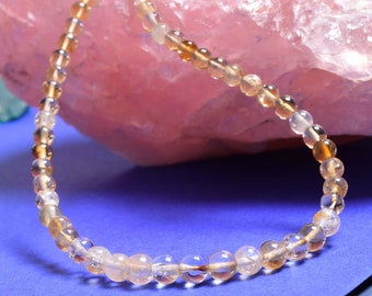 Cuentas de citrino natural de 3-5 mm, hilo de 35,5 cm (14 pulgadas).