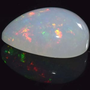 5.00ct Natural Ethiopian Opal Gemstone Smooth AAA+ Cabochon Multi Fire Opal Elite Designer Fashion Jewelry Making Cab 6.8x11.8x15.2mm AA-034