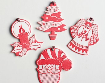 Assorted Christmas Letterpress gift tags 4 pack