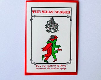 The Silly Season Christmas letterpress greeting card