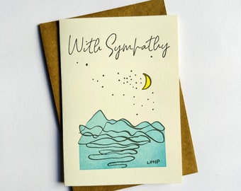 With Sympathy Letterpress greeting card