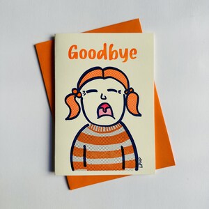 Goodbye Girl Letterpress-Grußkarte