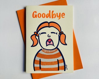 Goodbye Girl Letterpress greeting card