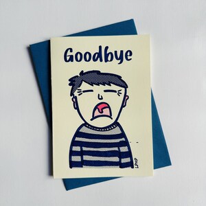 Goodbye Boy Letterpress-Grußkarte