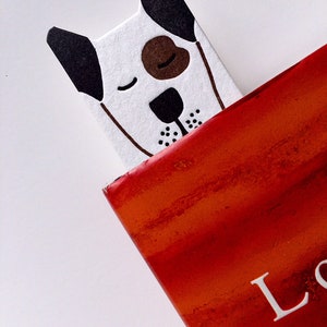 Dog bookmark letterpress image 3