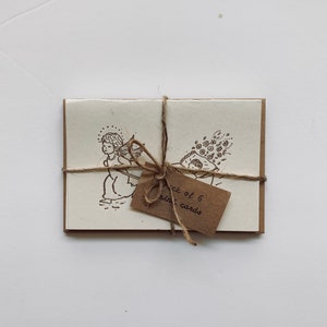 Mini vintage letterpress cards 6pk
