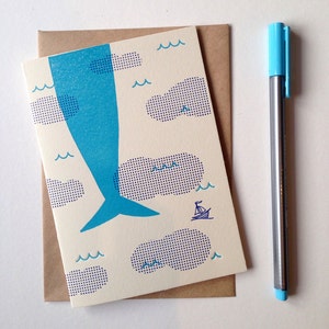 Never Stop Exploring - The Sea Letterpress greeting card