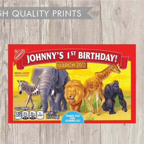 Custom New Animal Cracker Design Labels 5 Childrens Etsy