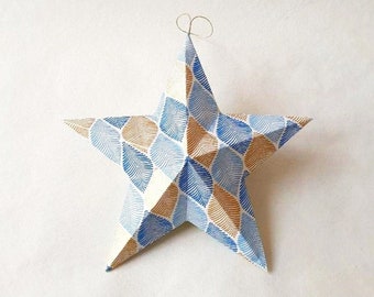 Wall decor Birthday decorations Home decor Room decor Eco friendly 3D star 20cm Recycled paper.