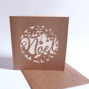 Eco friendly Christmas cards Gift card Handmade cards 13,5x13,5cm.