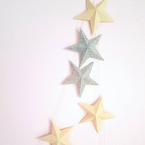 Wall Decor Party Decor Wedding decor Baby Shower Nepalese Paper 12 Star Garland. image 2