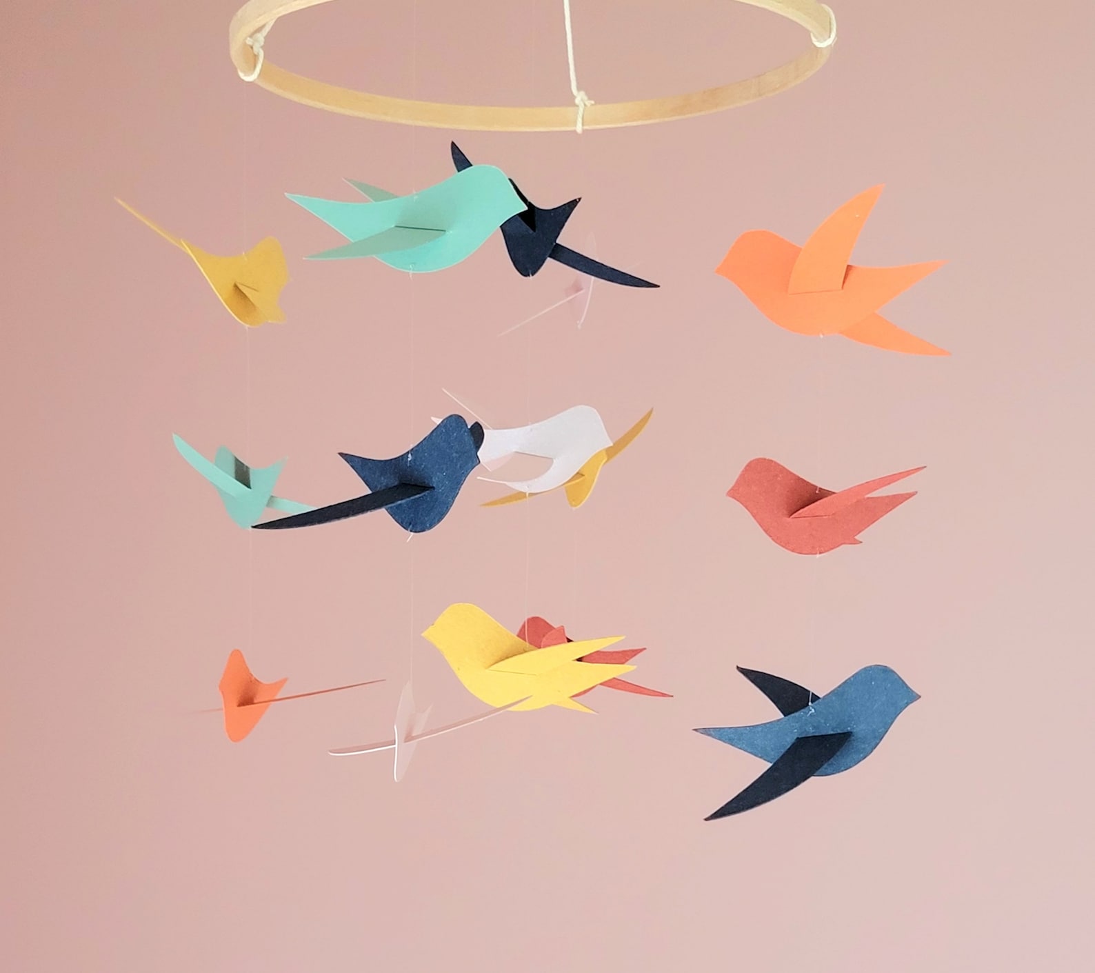 Nursery Decor Gifts for Kids Birds Mobile Baby Shower Baby Etsy