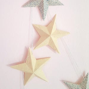 Wall Decor Party Decor Wedding decor Baby Shower Nepalese Paper 12 Star Garland. image 4