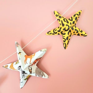 Wall Decor Baby Shower Garland 130cm 9 stars 3D savanna cardboard Wall decorations for parties. image 4