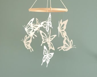 Móvil de mariposas de papel: decoración ligera para la habitación del bebé o regalo para baby shower.