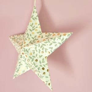 3D Paper Star - Recycled Paper Star Ornament, Handmade Star Decor, Eco-Friendly Christmas Star, Minimalist Wall Decoration
