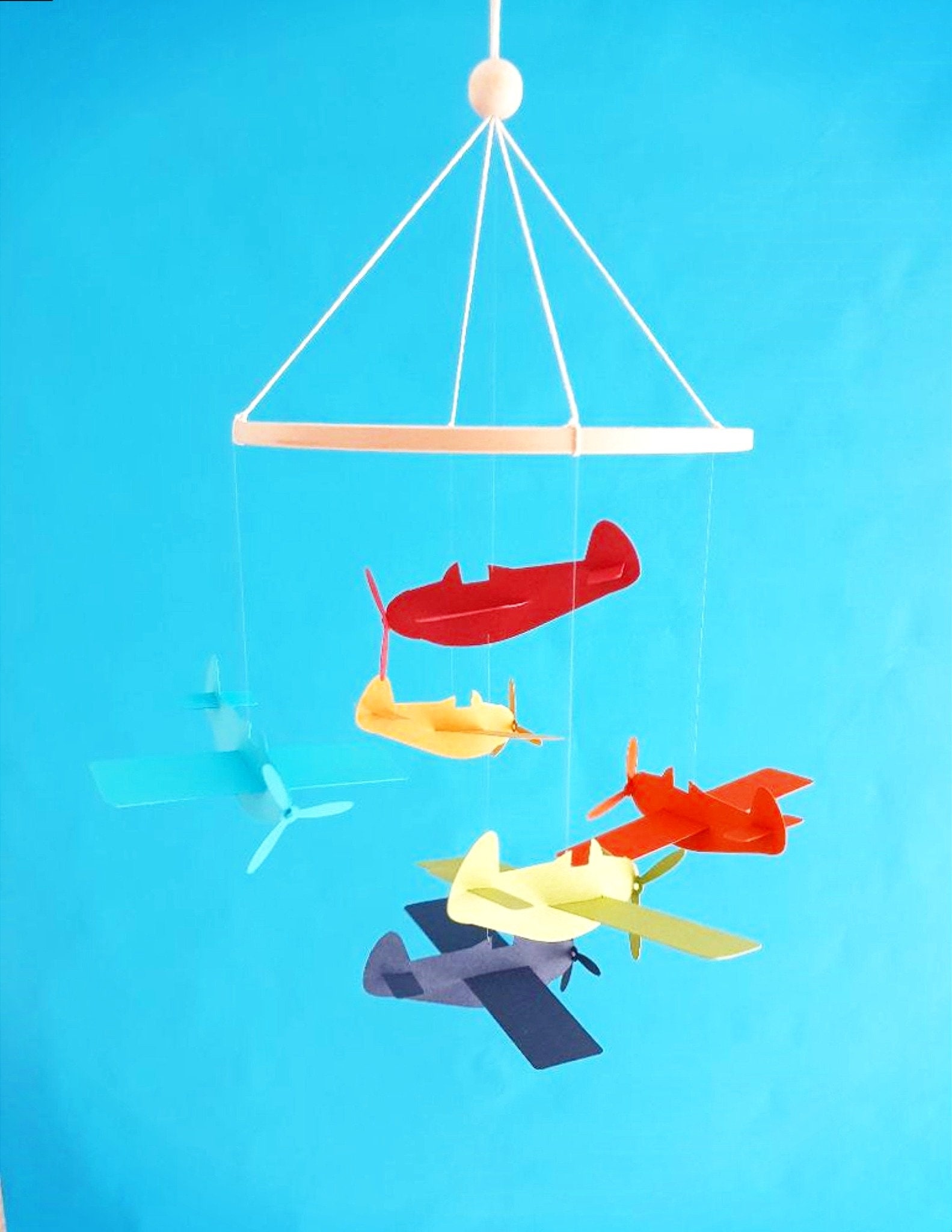 Airplane nursery Playroom decor Nursery decor Baby mobile Baby Etsy