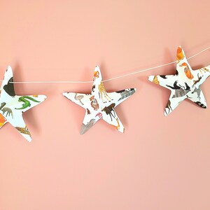 Wall Decor Baby Shower Garland 130cm 9 stars 3D savanna cardboard Wall decorations for parties. image 6