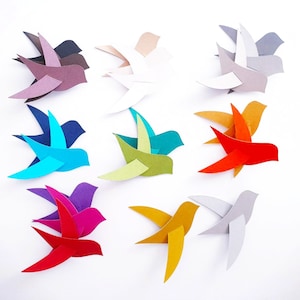 Un oiseau en papier cartonné recyclé Couleur au choix - Décor de fêtes Accessoires de décoration