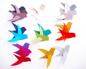 Un oiseau en papier cartonné recyclé Eco responsable Couleur au choix Décor de fêtes Accessoires de décoration.