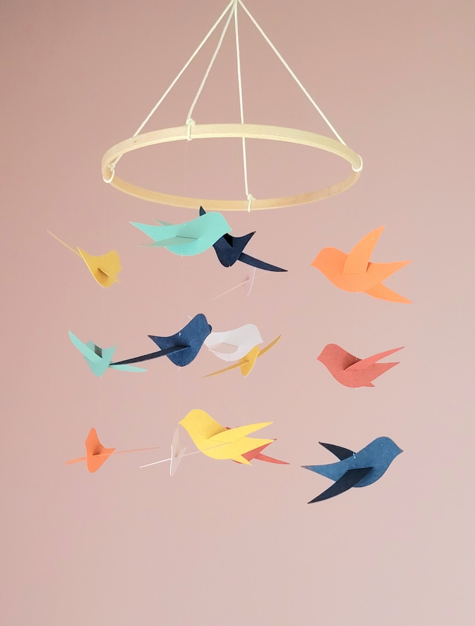 Nursery Decor Gifts for Kids Birds Mobile Baby Shower Baby Etsy