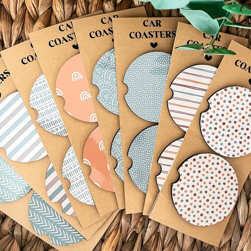 Boho Car Coasters Spring and Summer Collection Car Etsy