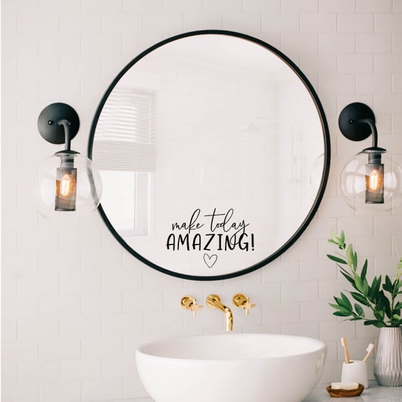 Mirror Decal Bathroom Wall Decal Bathroom Decordecor Etsy