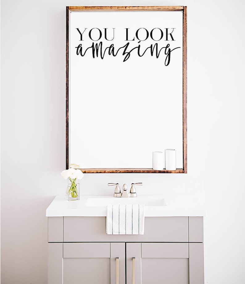 Be Amazing Today Vinyl Decal - 9x2.5 Inch Motivational Mirror Sticker