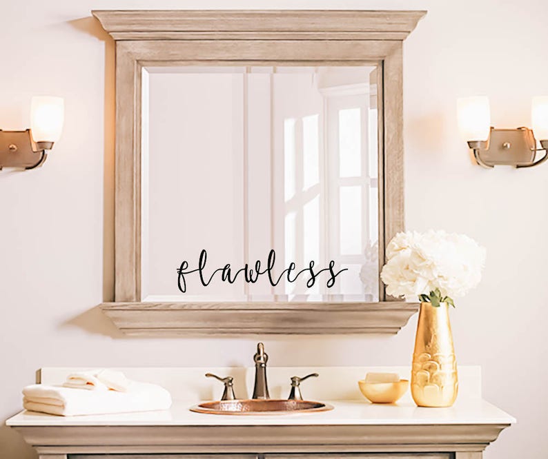 Flawless Mirror Decal Bathroom Decal Bathroom Decordecor Etsy