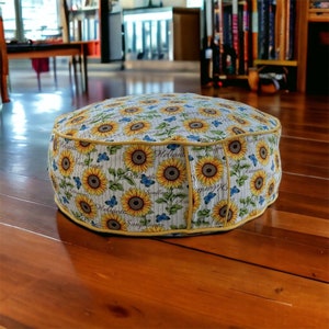 Sunflower floor pillow cover