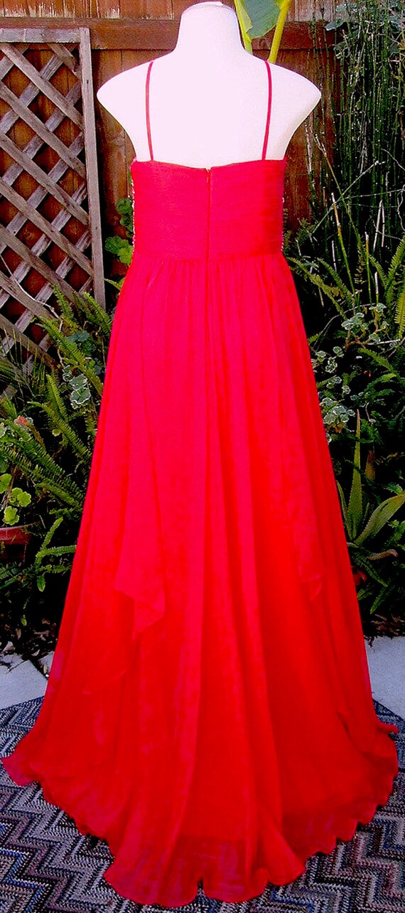 Vintage Red Dress / Formal / by Dave & Johnny / S… - image 5