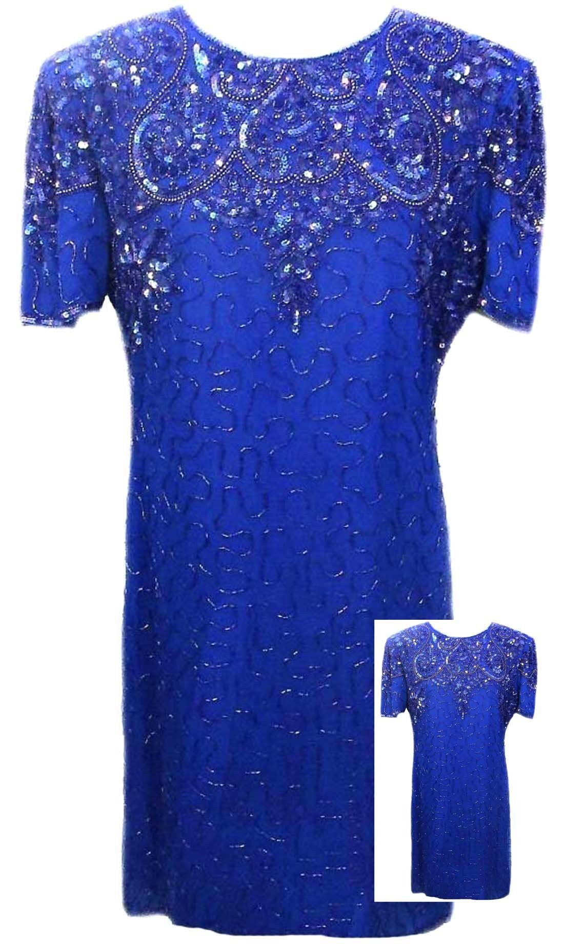 midnight blue sequin dress