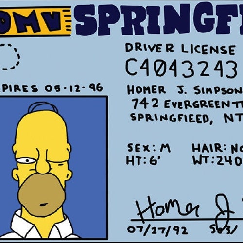 Homer Fake Id