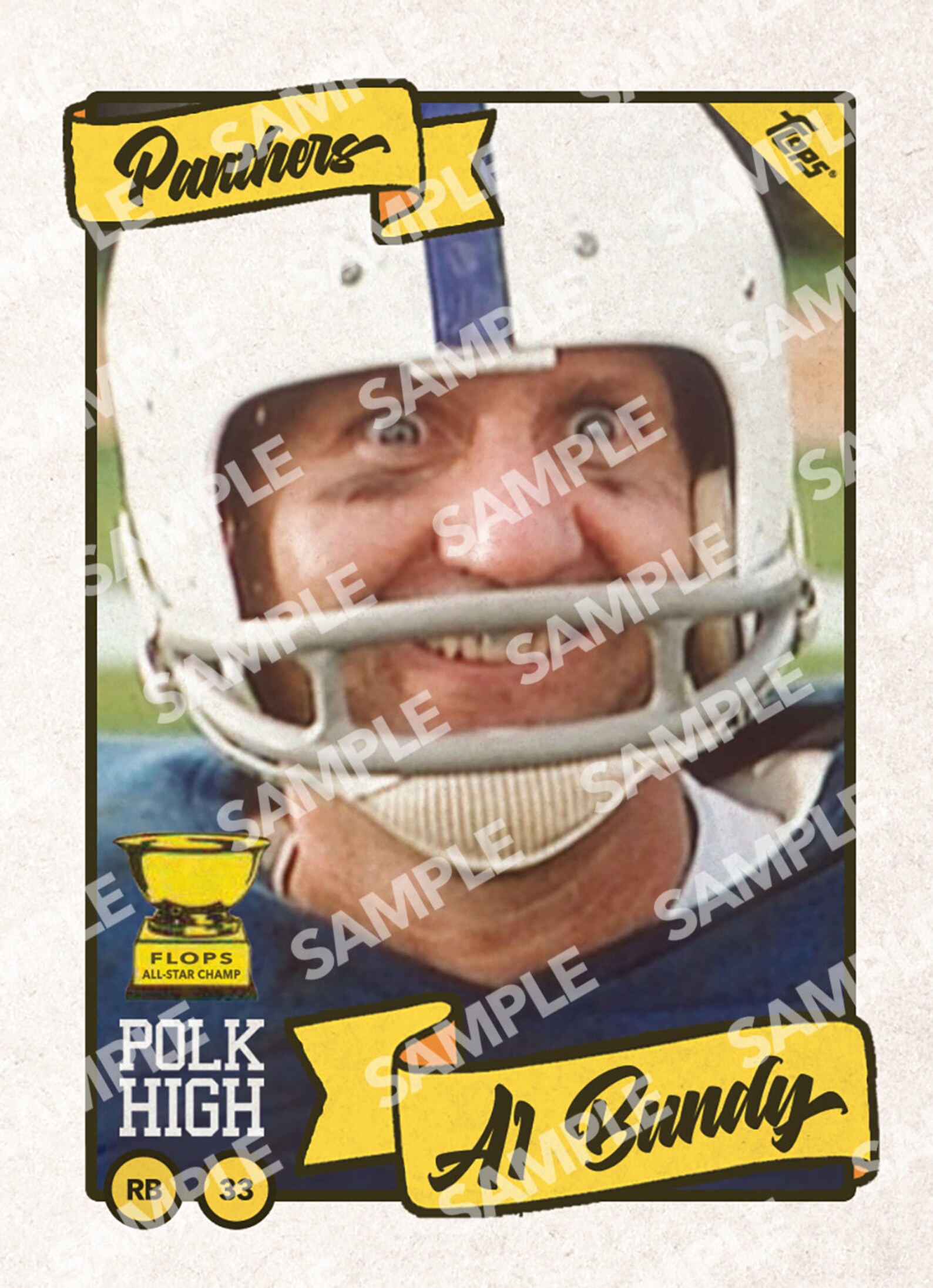 Al Bundy Football Card Polk High Parody Trading Card With Etsy