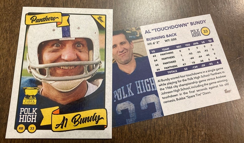 Al Bundy Football Card Polk High Parody Trading Card With - Etsy