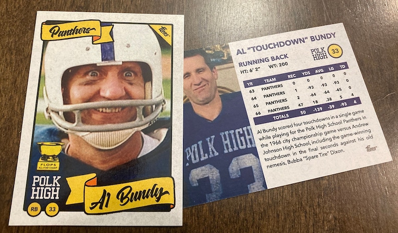 Al Bundy Football Card Polk High Parody Trading Card With - Etsy