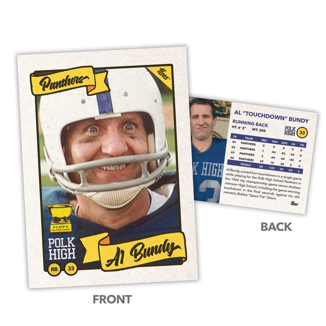 Al Bundy Football Card Al Bundy Polk High Football Card Al - Etsy