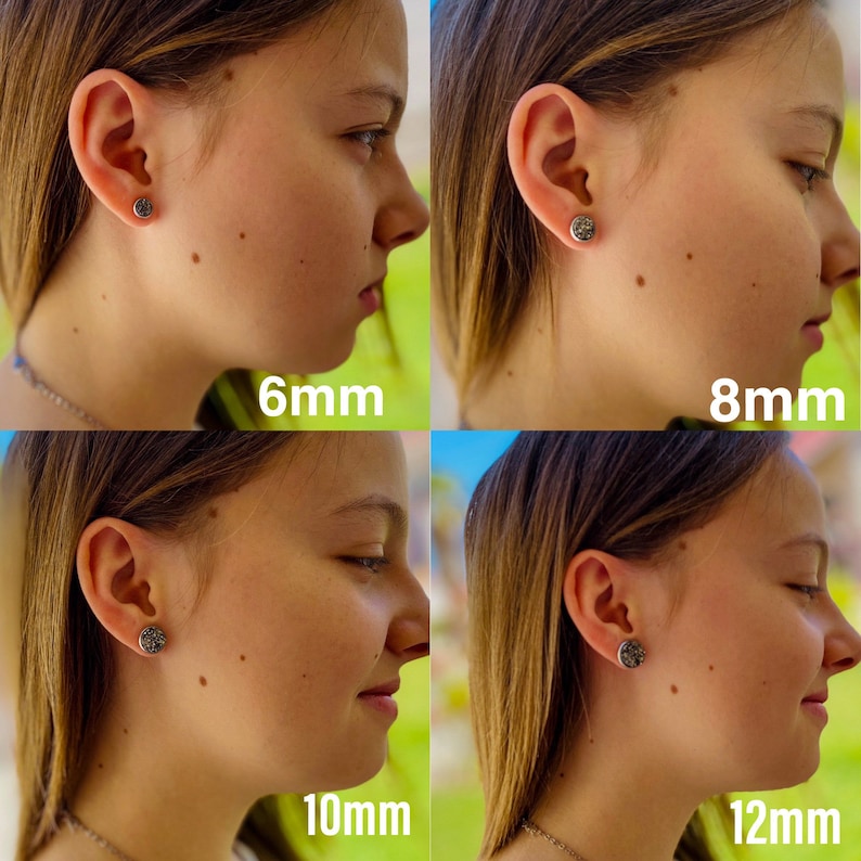 Glitter Northern Lights Surgical Steel Earrings Stud Earring | Grace Glitter Earrings Hypoallergenic Nickel Free Earrings