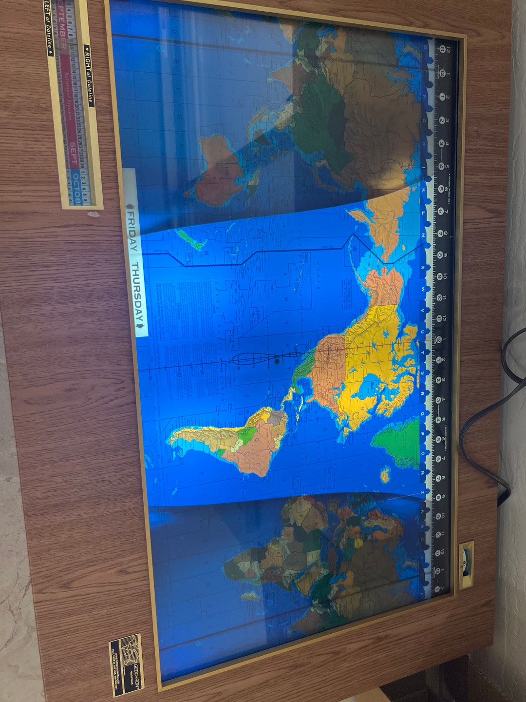 Boardroom Geochron World Clock Mid Century Etsy