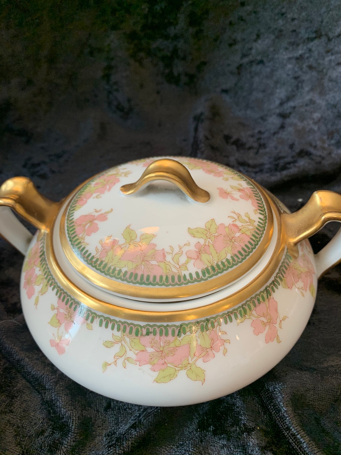 Haviland Limoges double handled sugar bowl Etsy