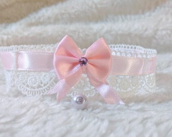 Pink Lace Choker