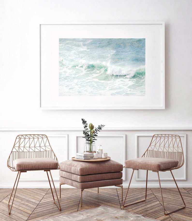 Ocean Photography artwork for home, Sea waves Pacific Coast Highway Horizontal wall art Coastal Print landscape Travel Photography