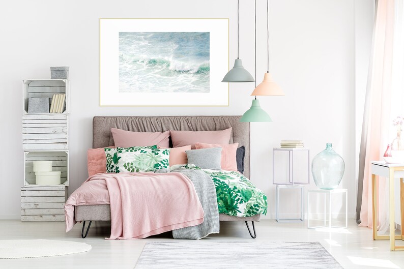 Ocean Photography artwork for home, Sea waves Pacific Coast Highway Horizontal wall art Coastal Print landscape Travel Photography
