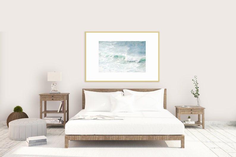 Ocean Photography artwork for home, Sea waves Pacific Coast Highway Horizontal wall art Coastal Print landscape Travel Photography