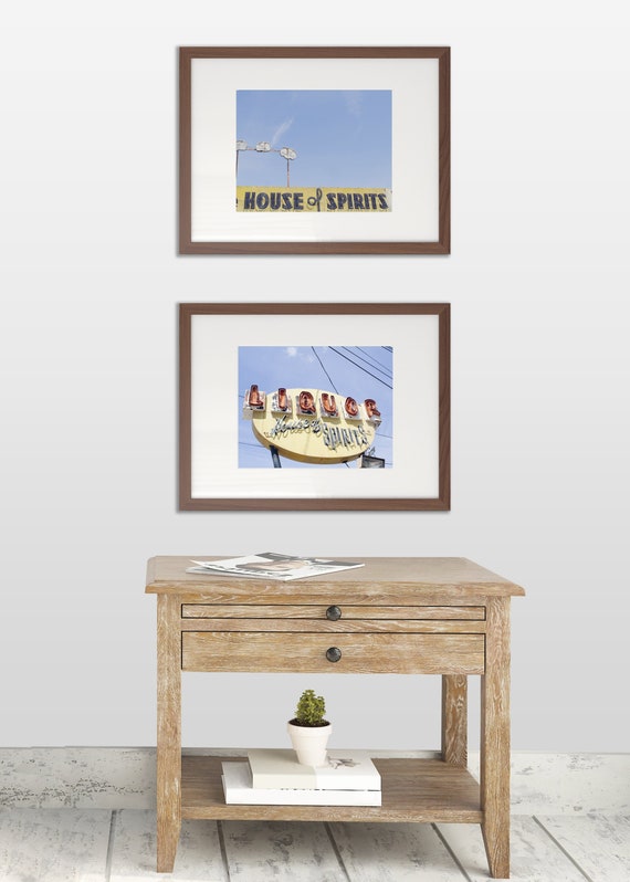 House of Spirits Neon Sign set of 2 Prints, Los Angeles Photography, Il_570xn