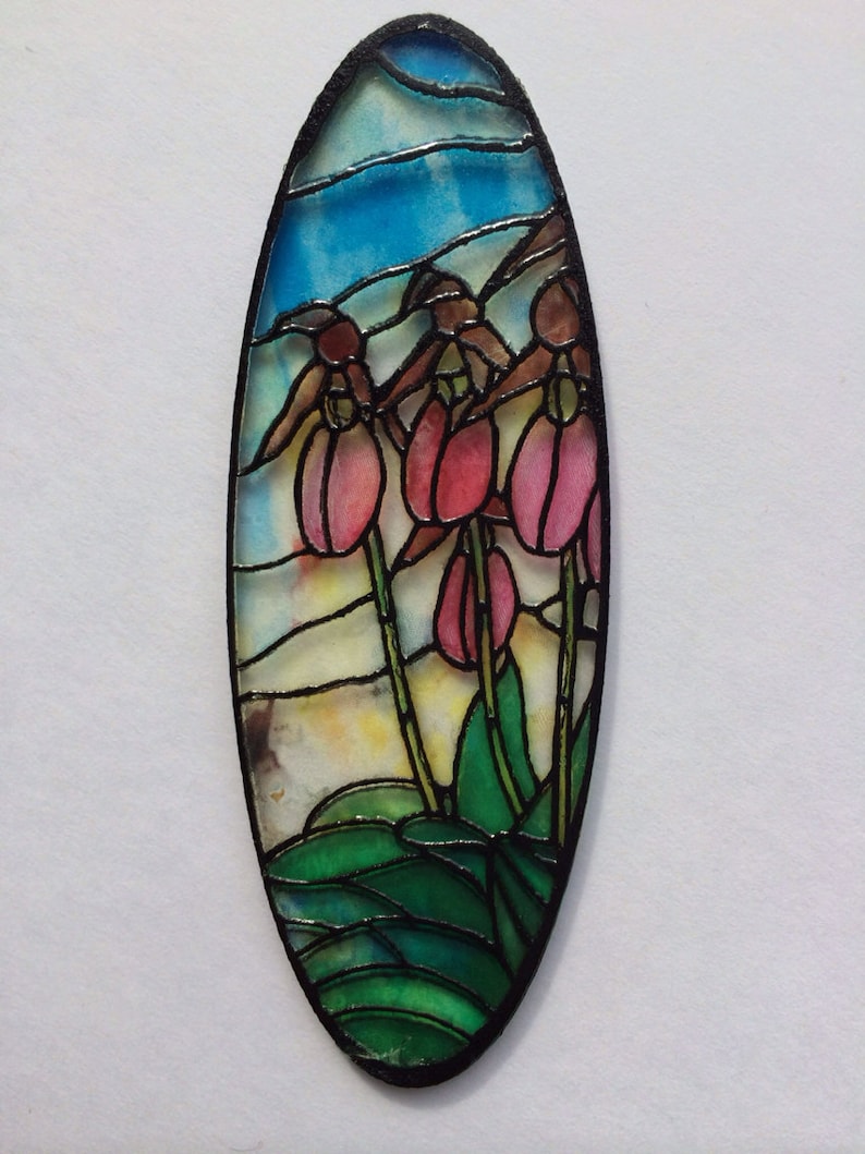 Oval Stained Glass Panel Etsy